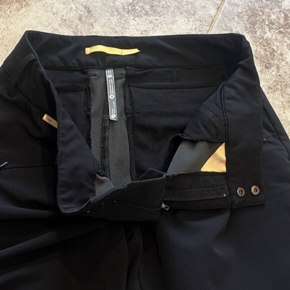 Lole Travel Pant Solid Black Mid Rise Straight Leg Stretch Pockets Size 8 - Picture 8 of 13